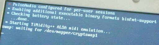 Problem beim booten von Karmic Koala am Laptop mit verschlüsseltem $HOME Dieser Fehler tritt gelegentlich auf und ist nur durch aus- und wieder Einschalten zu beheben